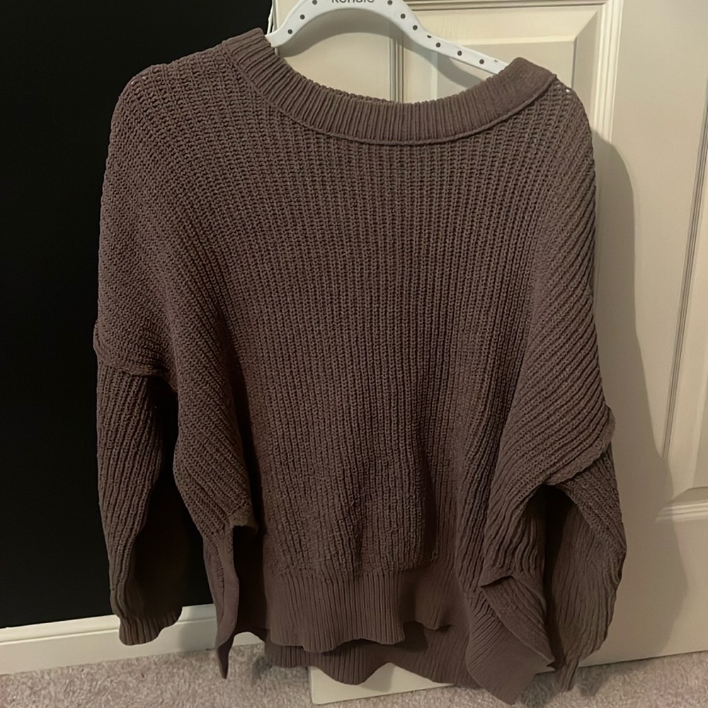 Aerie Brown Oversized Sweater, Size Medium